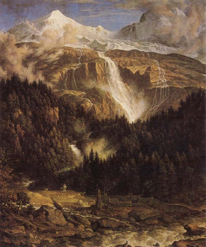 Joseph Anton Koch Schmadribach Norge oil painting art
